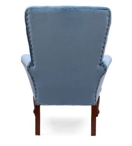 Detec™ Luxury tufted Arm Chair in Blue Colour