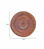 Load image into Gallery viewer, Circular Abstract Pattern Jute Rug - Multicolor

