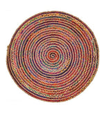 Load image into Gallery viewer, Circular Abstract Pattern Jute Rug 
