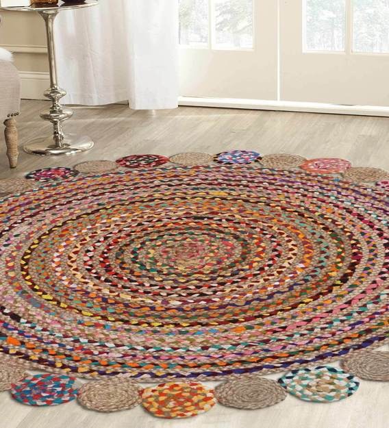 Detec™ Abstract Pattern Jute Hand Woven Rug