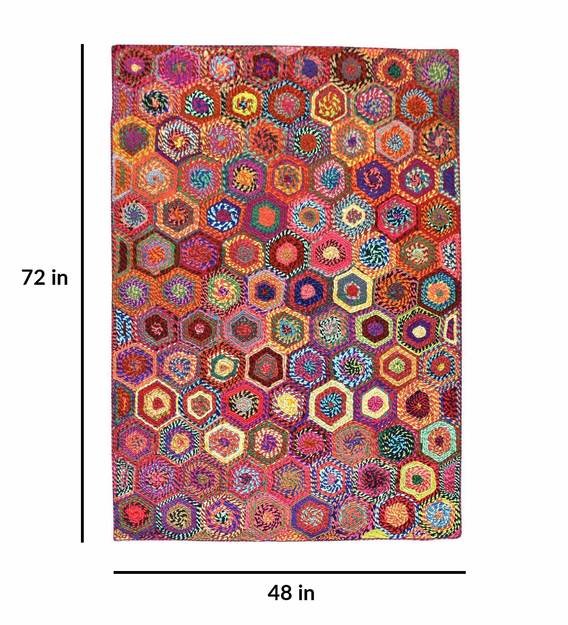 Detec™ Traditional Pattern Cotton Hand Tufted Rug