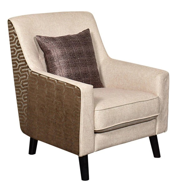 Detec™ Davinci Lounge Chair - Beige & Brown Color