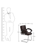 गैलरी व्यूवर में इमेज लोड करें, Detec™ Cantilevre Chair in Brown Colour
