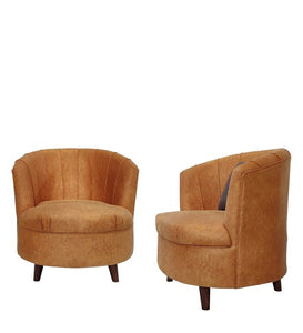 Detec™ Barrel Chair (Set of 2) - Mustard Color