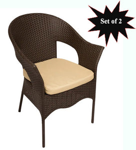 Detec™ Out'n'Out Chair -  Set of 2 (Brown Color)