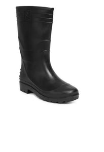 Detec™ 12 Inch Toe Black Gumboots, Size: 7 