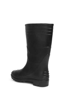 Detec™ 12 Inch Toe Black Gumboots, Size: 7 
