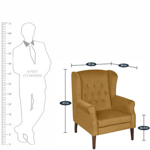 Detec™ Wing Chair - Velvet Material