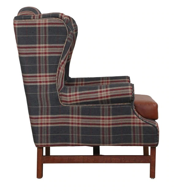 Detec™ Checkered Wing Chair with Cushion