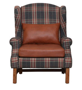 Detec™ Checkered Wing Chair with Cushion