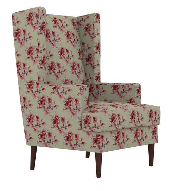 Detec™ Wing Chair - Floral Fabric