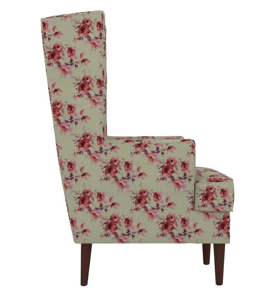 Detec™ Wing Chair - Floral Fabric