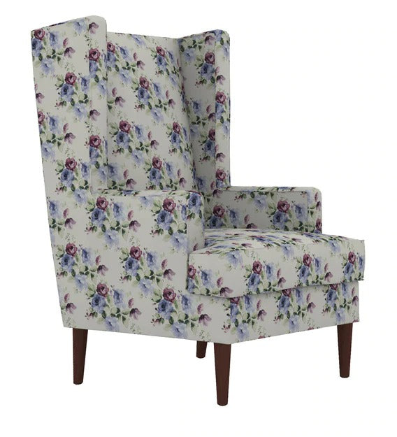 Detec™ Wing Chair - Floral Fabric