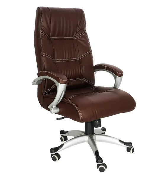 Detec™ Comfortable Cushioned Ergonomic Office Chair - Brown Color