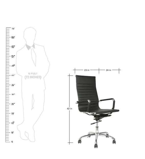 Detec™ High Back Ergonomic Chair in Black Color
