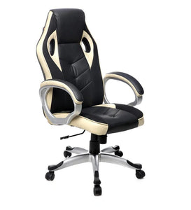 Detec™ Designer Gaming Chair - Cream & Black Color