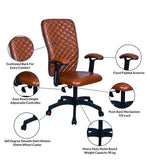 गैलरी व्यूवर में इमेज लोड करें, Detec™ High Back Executive Chair - Dark Tan Brown Color
