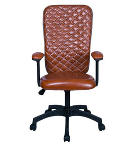 Detec™ High Back Executive Chair - Dark Tan Brown Color