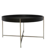 Load image into Gallery viewer, Detec™ Round Coffee Table - Black &amp; Nickel Finish
