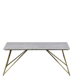 गैलरी व्यूवर में इमेज लोड करें, Detec™ Coffee Table with Marble Top - White &amp; Matte Gold Finish
