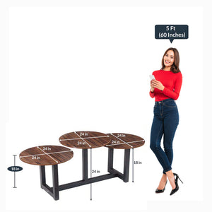 Detec™ Coffee Table - Brown & Black Color