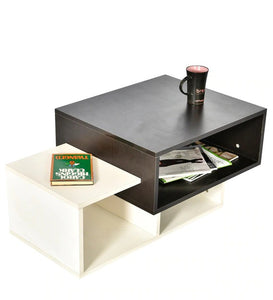 Detec™  Coffee Table - White & Brown Color