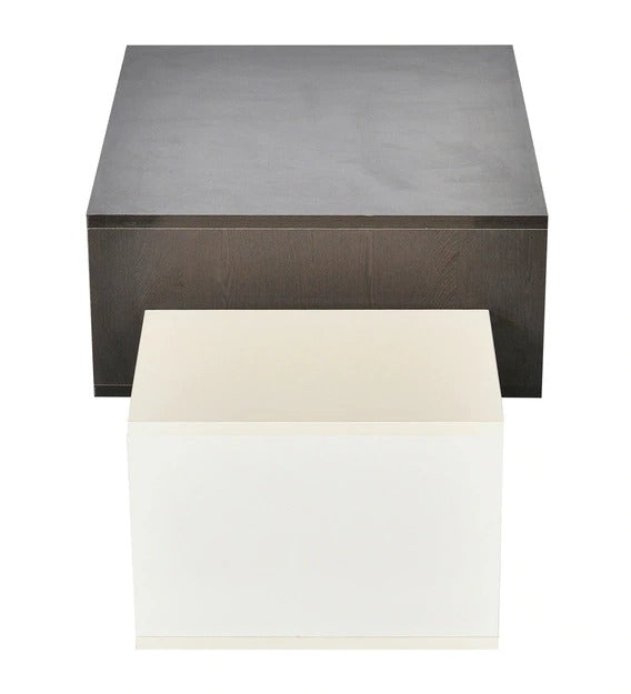 Detec™  Coffee Table - White & Brown Color