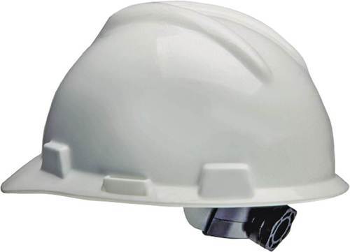 Detec™ सुरक्षा हेलमेट सफेद रैचेट प्लास्टिक पालना 