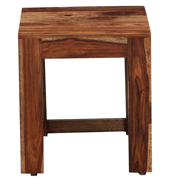 Detec™ Solid Wood Nesting Coffee Table Set - Rustic Teak Finish