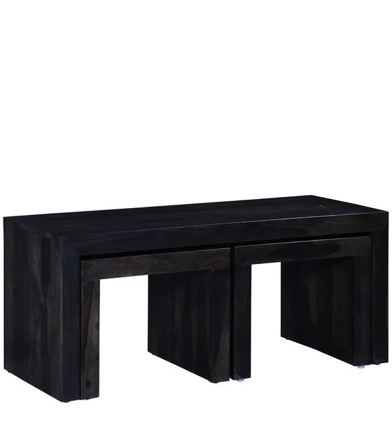 Detec™  Solid Wood Nesting Coffee Table Set - Warm Chestnut Finish