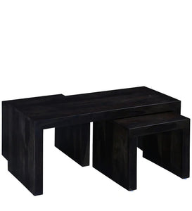 Detec™  Solid Wood Nesting Coffee Table Set - Warm Chestnut Finish