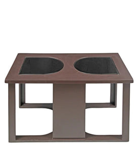 Detec™ Coffee Table with 2 Cushioned Stools - Ochre Colour