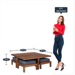 Load image into Gallery viewer, Detec™ Coffee Table Set - Teak Finish
