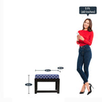 Load image into Gallery viewer, Detec™ Coffee Table with 2 Cushioned Stools - Indigo Colour
