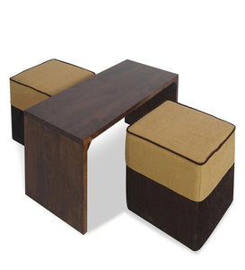 Detec™  Coffee Table with 2 seats - Wenge Color 