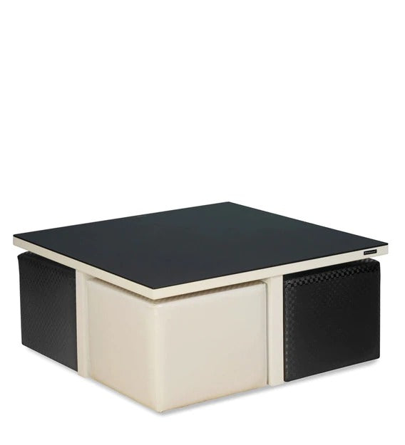 Detec™ Nesting Coffee Table Set - Black/White Finish