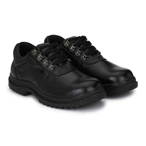 Detec™ Genuine Leather Steel Toe Black Safety Shoes