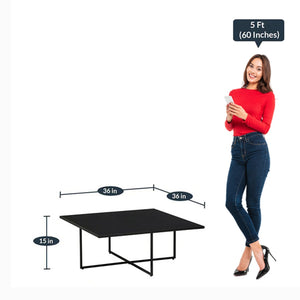 Detec™ 4 Seater Coffee Table Set - Black Finish 