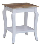 Load image into Gallery viewer, Detec™ Solid Wood End Table - White &amp; Natural Finish
