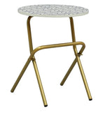 Load image into Gallery viewer, Detec™ End Table - Gold &amp; Blue Finish
