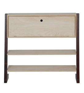 Detec™ End table with storage - White & Natural Colour