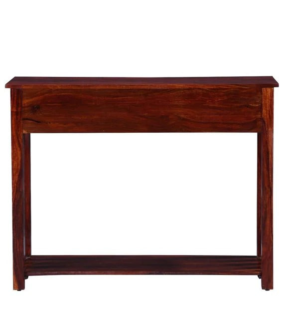 Detec™ Solid Wood Console Table - Honey Oak Finish