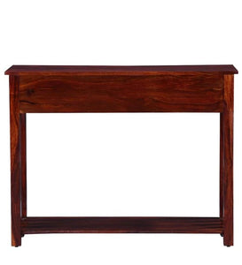 Detec™ Solid Wood Console Table - Honey Oak Finish