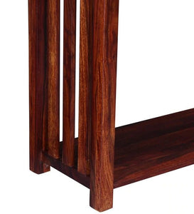 Detec™ Solid Wood Console Table - Honey Oak Finish