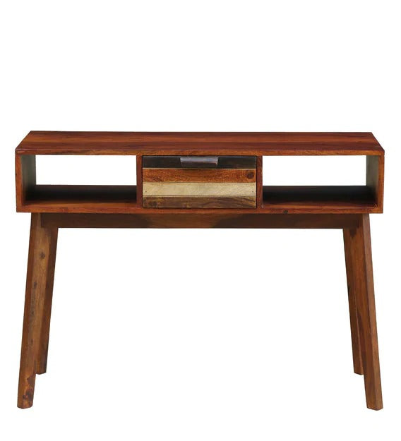 Detec™ Solid Wood Console Table - Dual Tone Finish
