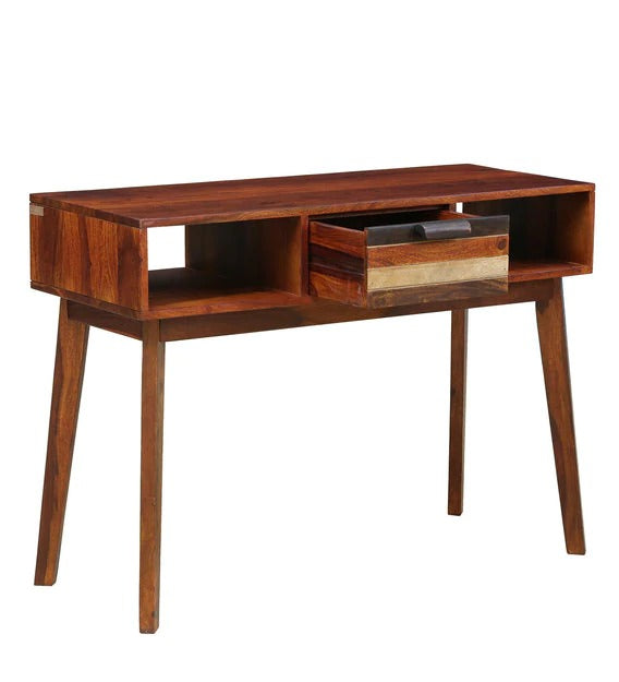 Detec™ Solid Wood Console Table - Dual Tone Finish