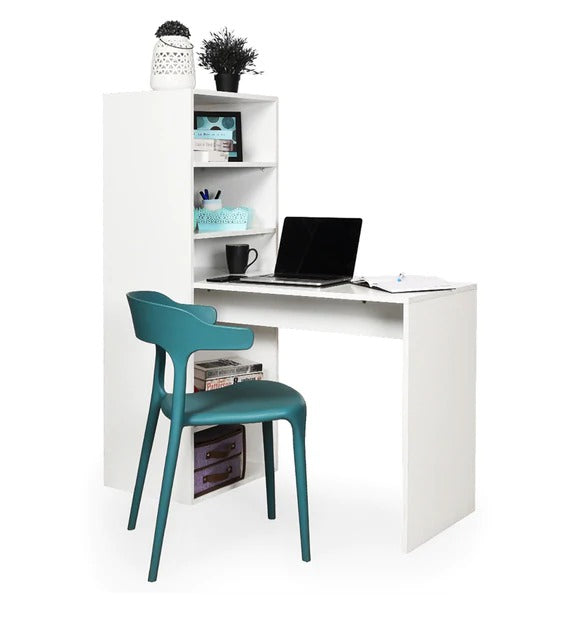 Detec™ Corner Study Table - Frosty White Colour