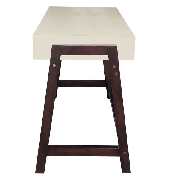 Detec™ Writing Table - Off White & Brown Colour