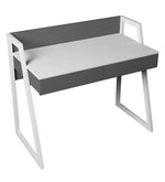 Load image into Gallery viewer, Detec™ Study Table - White &amp; Grey Color
