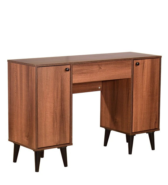 Detec™ Dressing Table with Lid Mirror - Walnut Finish